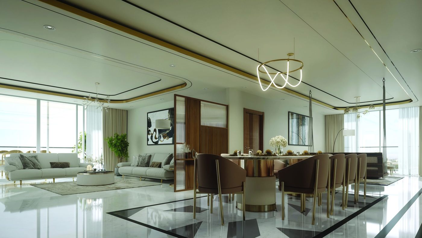 Great room and formal drawing room at The Tiara