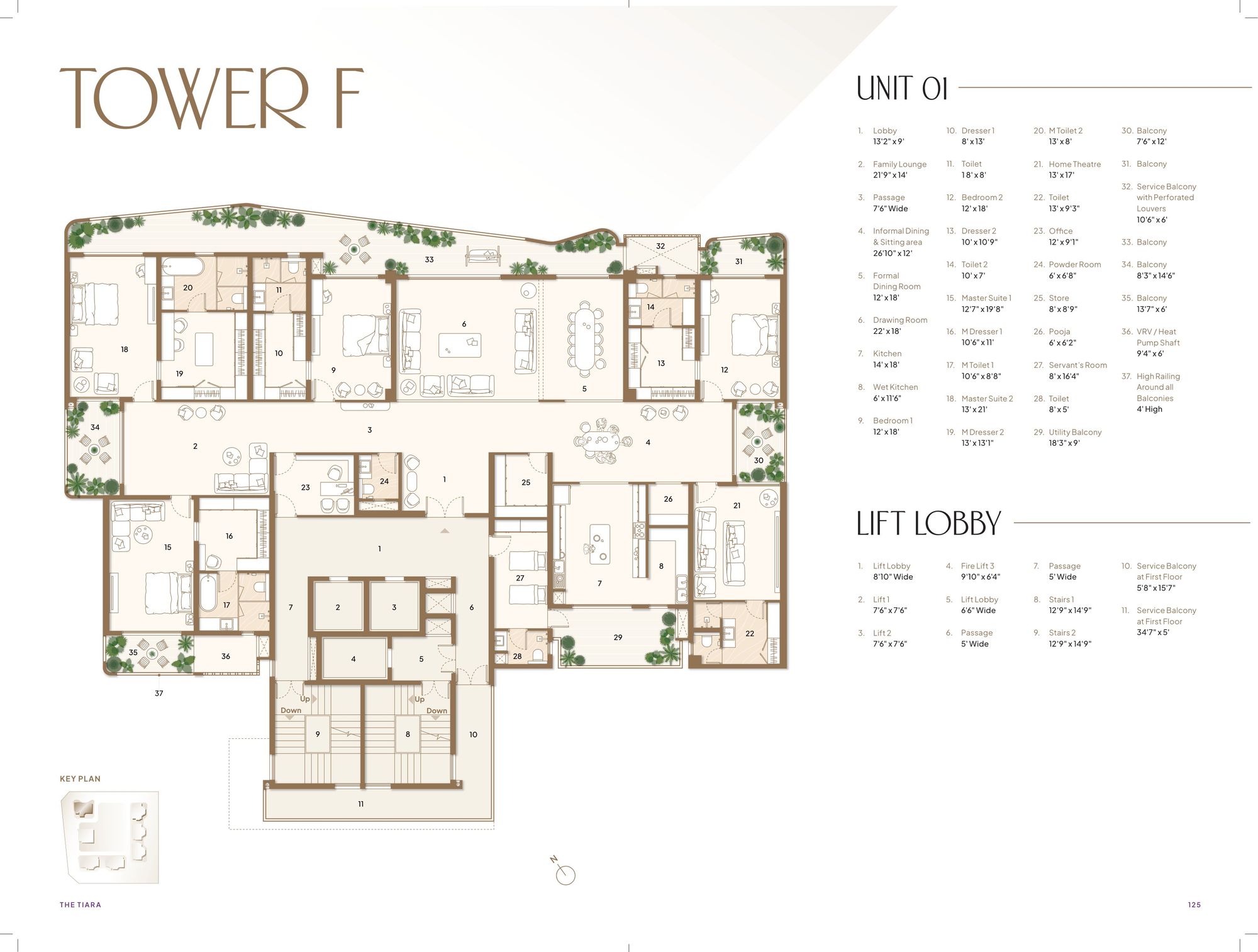 Tower F Iconic Tower floor plan, The Tiara