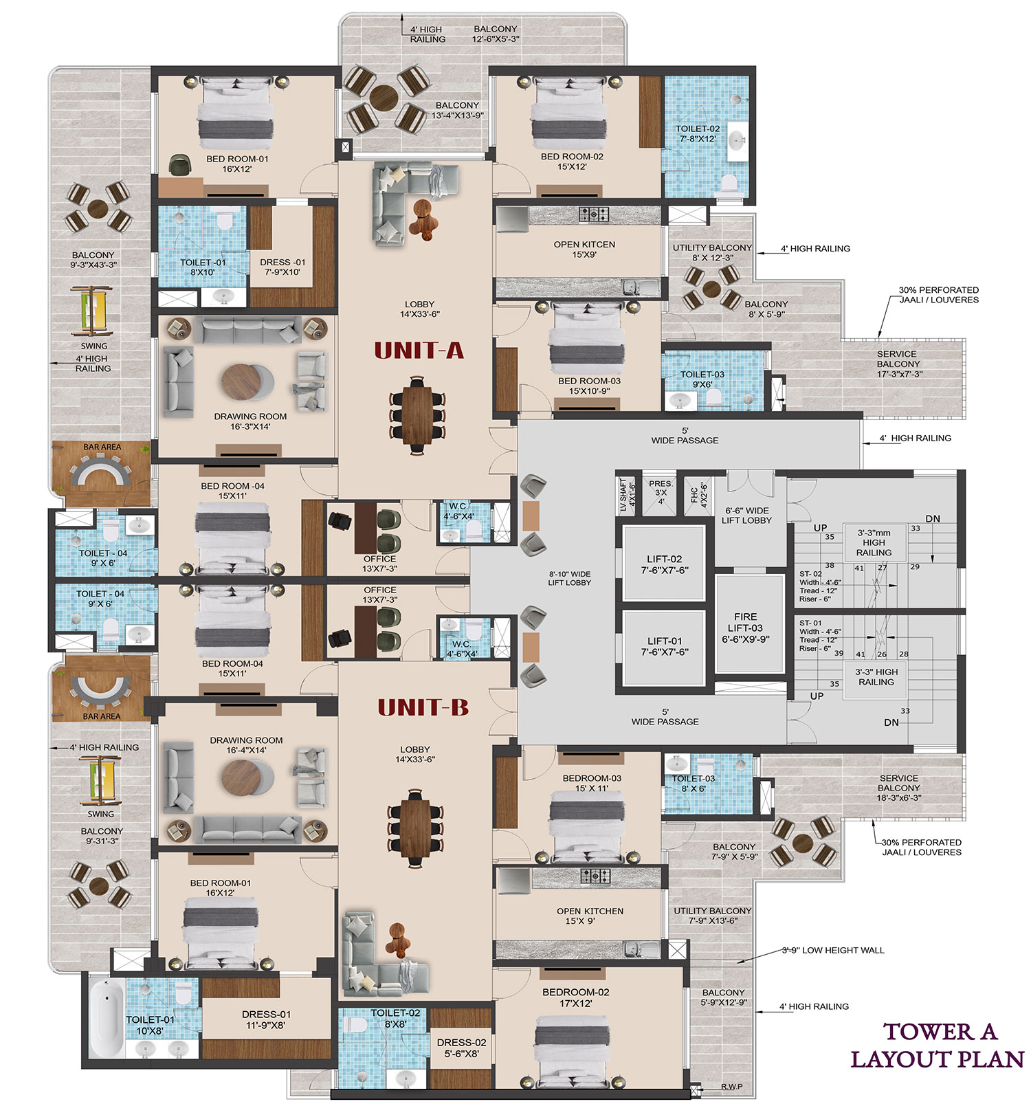 TOWER A Layout