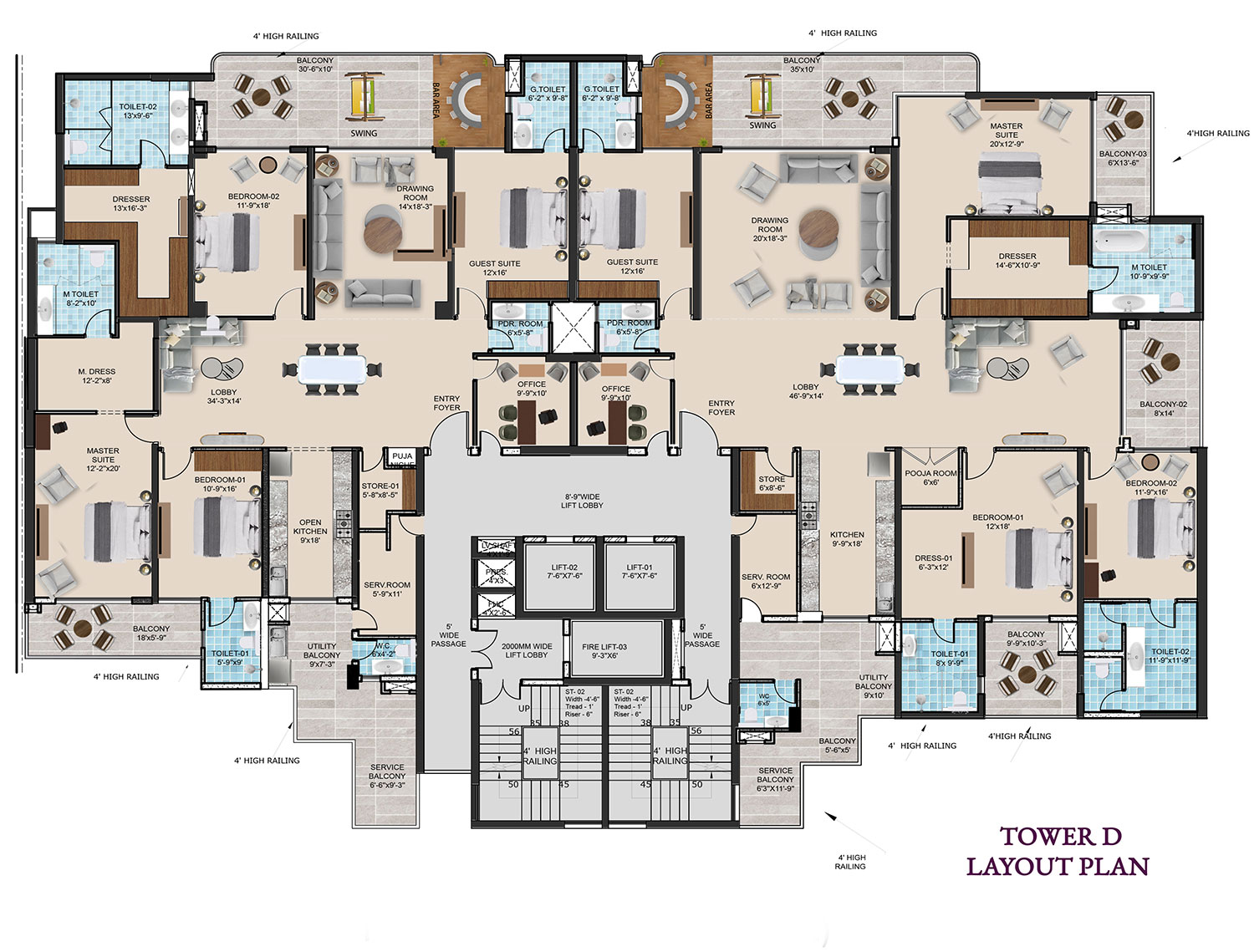 TOWER D Layout