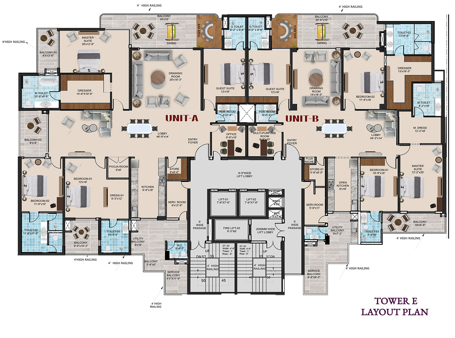 TOWER E Layout